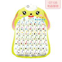 HKM-112915 Audio Wall Chart for Kids: Learn Animals, Fruits, Vegetables, Occupations, and Letters