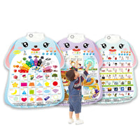 HKM-112915 Audio Wall Chart for Kids: Learn Animals, Fruits, Vegetables, Occupations, and Letters