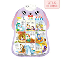HKM-112915 Audio Wall Chart for Kids: Learn Animals, Fruits, Vegetables, Occupations, and Letters