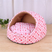 HKM-113043 Cozy and Soft Artificial Plush Pet Nest with Non-slip Bottom - Ideal for Small Pets in Winter