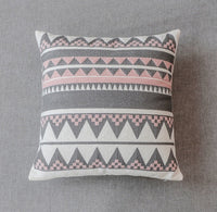 HKM-113043 Modern Cotton Canvas Embroidery Pillow - 45x45cm Fiber Filled Cushion