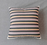 HKM-113043 Modern Cotton Canvas Embroidery Pillow - 45x45cm Fiber Filled Cushion