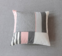HKM-113043 Modern Cotton Canvas Embroidery Pillow - 45x45cm Fiber Filled Cushion