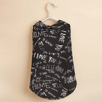 HKM-113171 I Love You Letter Print Cotton Shirt for Small Dogs - Available in XS to XL
