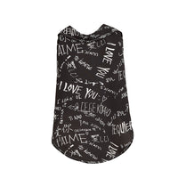 HKM-113171 I Love You Letter Print Cotton Shirt for Small Dogs - Available in XS to XL