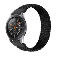 HKM-113427 Nylon Stretch Watch Strap for Samsung - 20mm & 22mm Options in Black, Army Green, Blue, Red, Pink