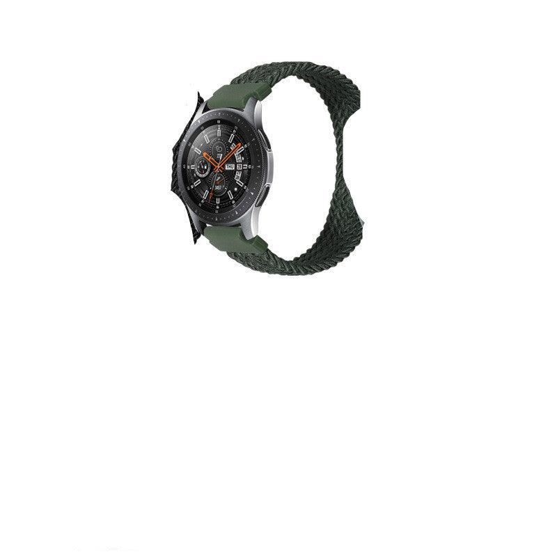 HKM-113427 Nylon Stretch Watch Strap for Samsung - 20mm & 22mm Options in Black, Army Green, Blue, Red, Pink
