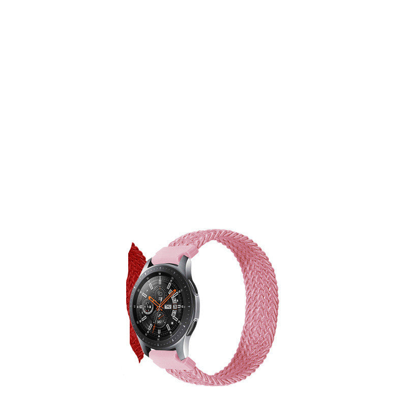 HKM-113427 Nylon Stretch Watch Strap for Samsung - 20mm & 22mm Options in Black, Army Green, Blue, Red, Pink