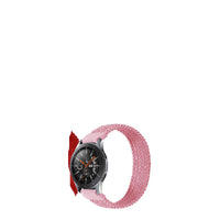 HKM-113427 Nylon Stretch Watch Strap for Samsung - 20mm & 22mm Options in Black, Army Green, Blue, Red, Pink