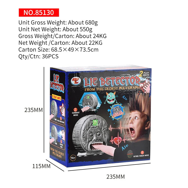 HKM-113491 Virtual Current Lie Detection Toy - Educational Game for Adult Parties - Induction Dual Punishment Modes