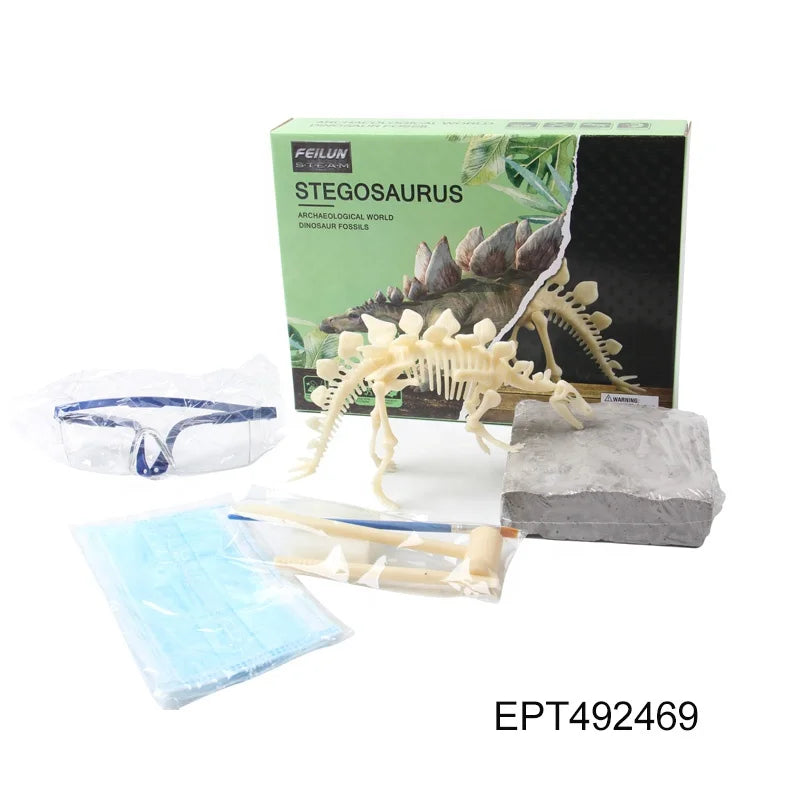 Dinosaur Fossil Excavation Kit for Kids - STEM Learning Adventure Activity