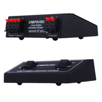 HKM-113619 One In Two Out Audio Signal Switcher with Heavy Rocker Arm and Color-Coded Push Terminals