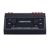 HKM-113619 One In Two Out Audio Signal Switcher with Heavy Rocker Arm and Color-Coded Push Terminals