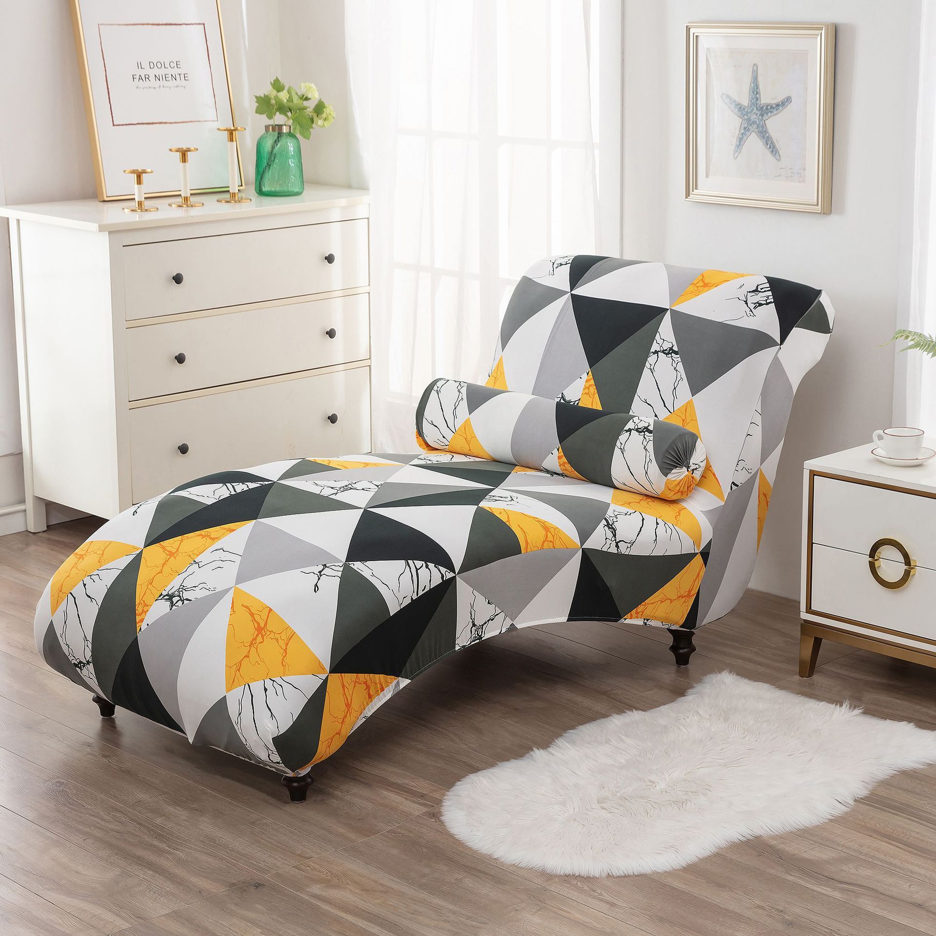 HKM-113811 All-Inclusive Stretch Armless Sofa Cover - Multiple Solid Color Options with Recliner Cover and Pillowcase