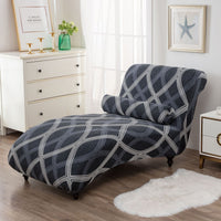 HKM-113811 All-Inclusive Stretch Armless Sofa Cover - Multiple Solid Color Options with Recliner Cover and Pillowcase