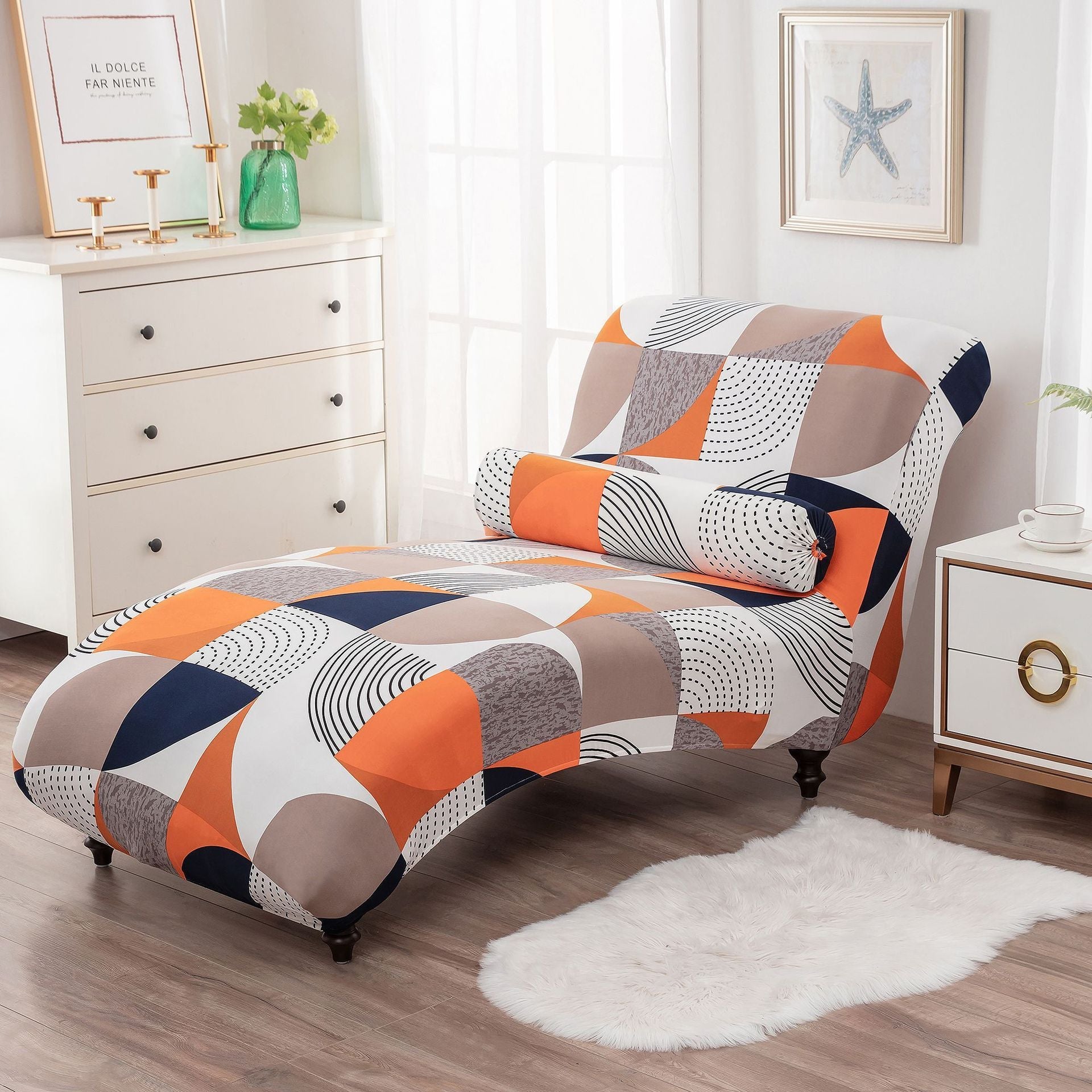 HKM-113811 All-Inclusive Stretch Armless Sofa Cover - Multiple Solid Color Options with Recliner Cover and Pillowcase