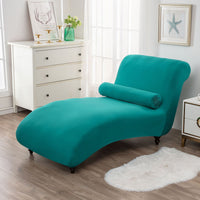 HKM-113811 All-Inclusive Stretch Armless Sofa Cover - Multiple Solid Color Options with Recliner Cover and Pillowcase