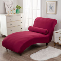 HKM-113811 All-Inclusive Stretch Armless Sofa Cover - Multiple Solid Color Options with Recliner Cover and Pillowcase