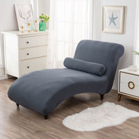 HKM-113811 All-Inclusive Stretch Armless Sofa Cover - Multiple Solid Color Options with Recliner Cover and Pillowcase