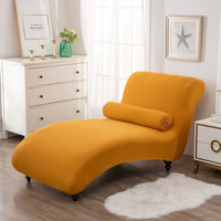 HKM-113811 All-Inclusive Stretch Armless Sofa Cover - Multiple Solid Color Options with Recliner Cover and Pillowcase