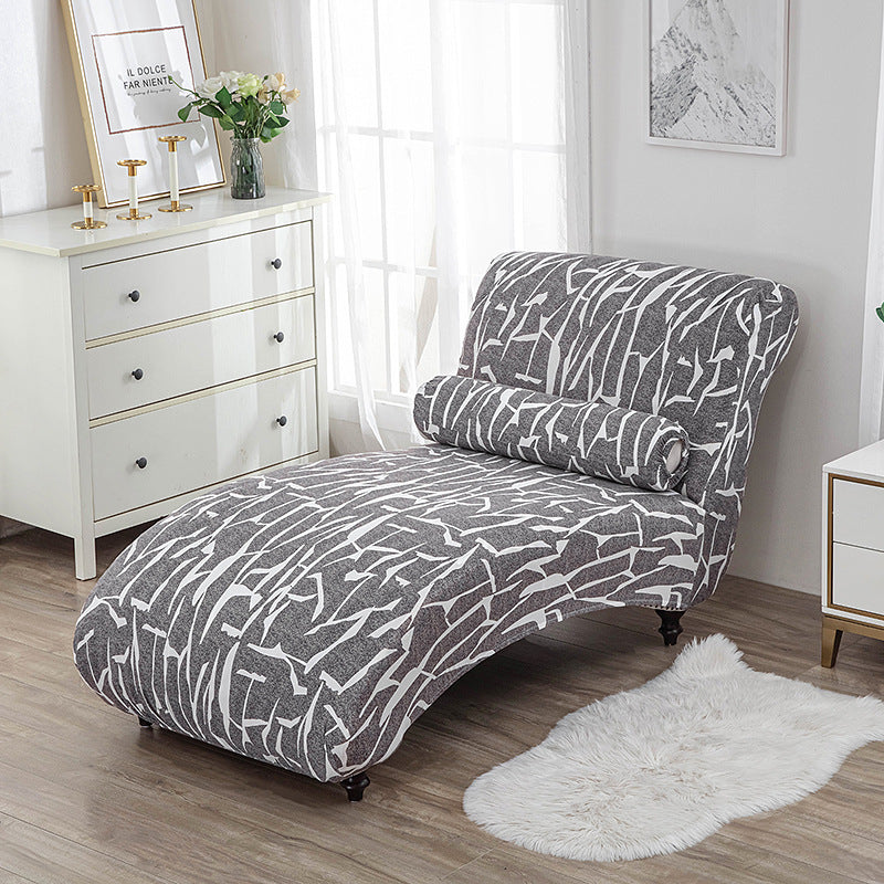 HKM-113811 All-Inclusive Stretch Armless Sofa Cover - Multiple Solid Color Options with Recliner Cover and Pillowcase