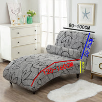 HKM-113811 All-Inclusive Stretch Armless Sofa Cover - Multiple Solid Color Options with Recliner Cover and Pillowcase