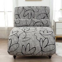 HKM-113811 All-Inclusive Stretch Armless Sofa Cover - Multiple Solid Color Options with Recliner Cover and Pillowcase