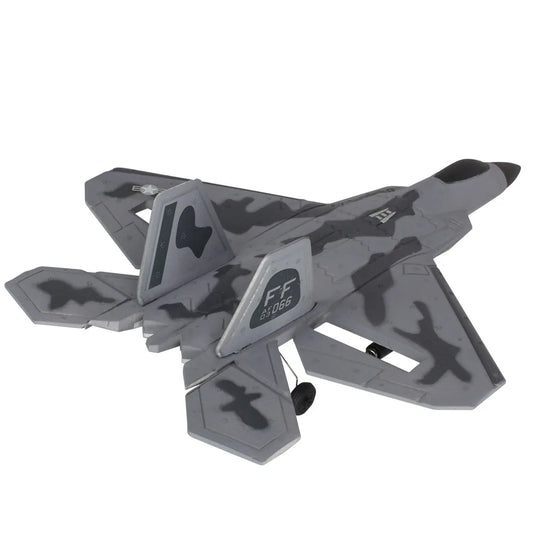 HKM-113875 Remote Control Glider F22 RC Airplane for Outdoor Fun - 2.4G Frequency, Ready-to-Fly with Controller