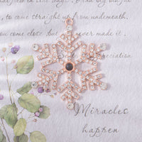 HKM-113875 Snowflake Projection Necklace in Silver, Rose Gold, and Gold - Elegant Alloy Design