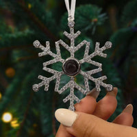 HKM-113875 Snowflake Projection Necklace in Silver, Rose Gold, and Gold - Elegant Alloy Design