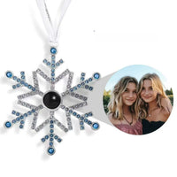 HKM-113875 Snowflake Projection Necklace in Silver, Rose Gold, and Gold - Elegant Alloy Design