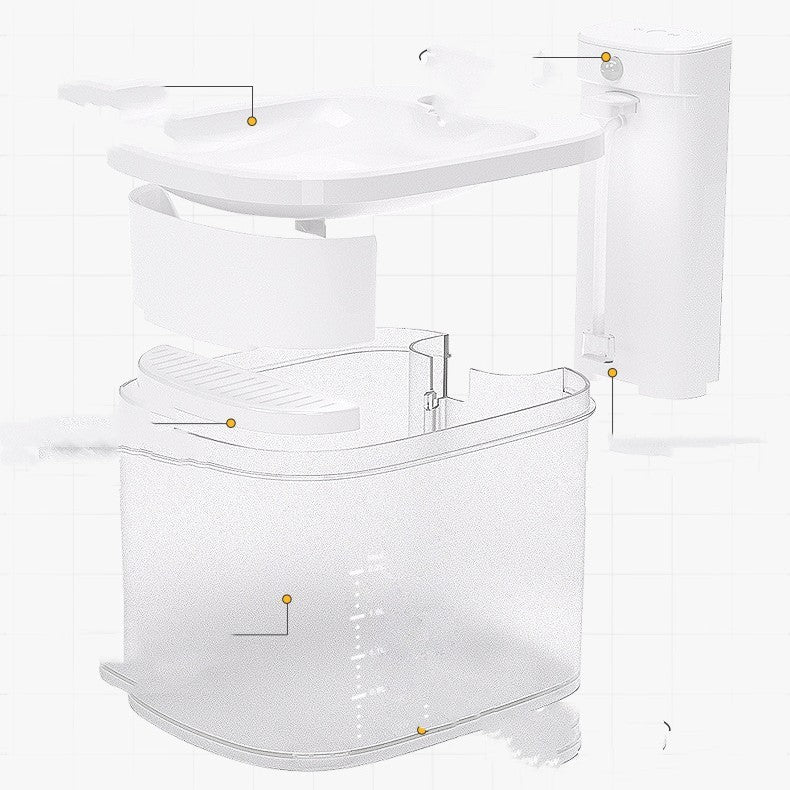 HKM-113939 Pet Water Dispenser with Wireless Induction Technology for Cats - Removable Design, USB Rechargeable