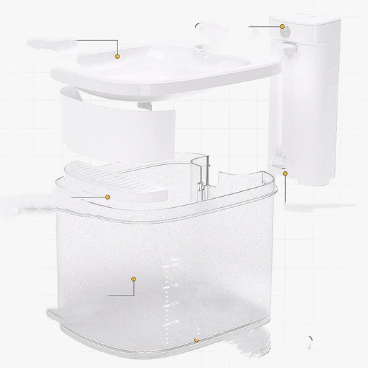 HKM-113939 Pet Water Dispenser with Wireless Induction Technology for Cats - Removable Design, USB Rechargeable