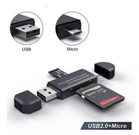 HKM-113939 USB 3.0 Card Reader for SD and TF Memory Cards - Plug and Play Type-C Interface, Black