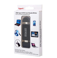HKM-113939 USB 3.0 Card Reader for SD and TF Memory Cards - Plug and Play Type-C Interface, Black