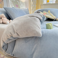 HKM-114067 Solid Color Soft Double-sided Velvet Quilt Cover for Winter Warmth