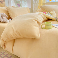 HKM-114067 Solid Color Soft Double-sided Velvet Quilt Cover for Winter Warmth