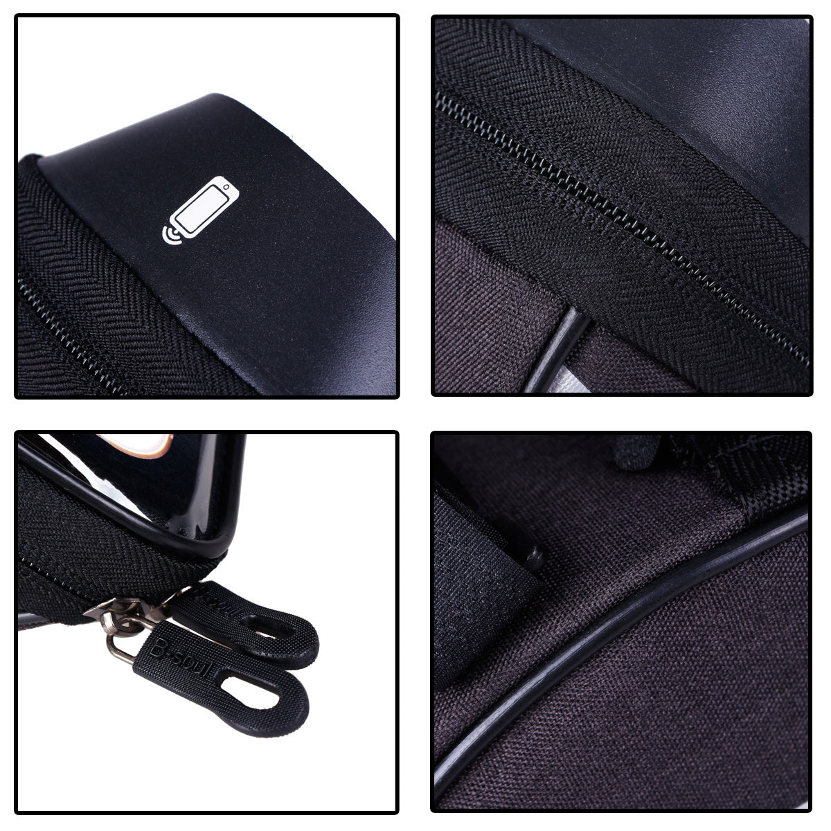 HKM-114131 Bicycle Mobile Phone Holder with Touch Screen - Fits Most Phones Up to 6.4 Inches - Lightweight and Stylish