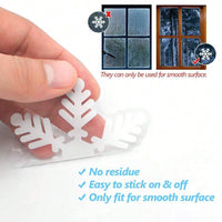 HKM-114195 135 Pcs Christmas Snowflakes Window Clings - Static Decals for Holiday Decorations and Party Supplies