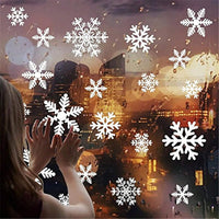 HKM-114195 135 Pcs Christmas Snowflakes Window Clings - Static Decals for Holiday Decorations and Party Supplies