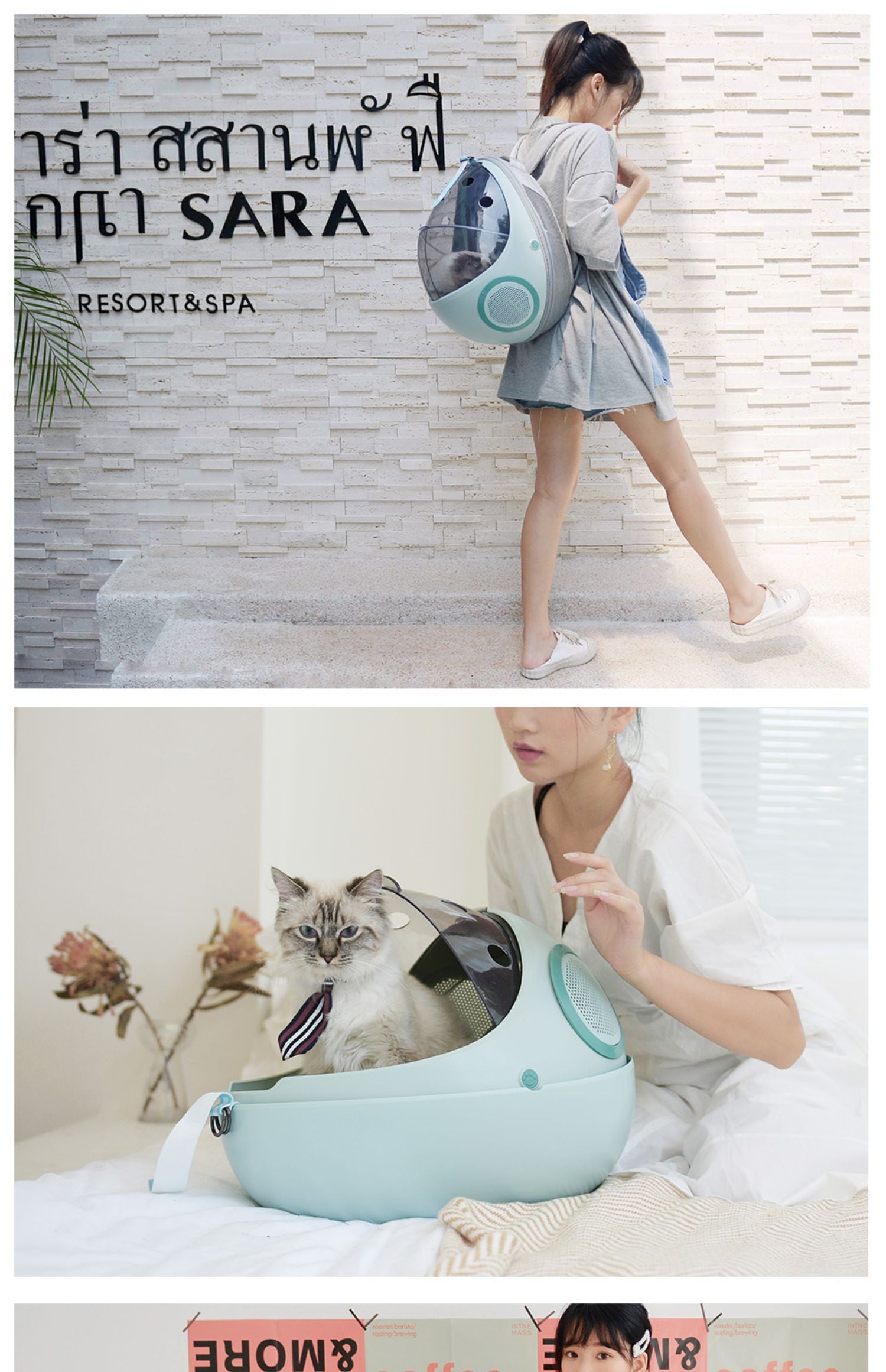 HKM-114259 Transparent Space Capsule Cat Backpack - Breathable Portable Pet Nest in Various Colors