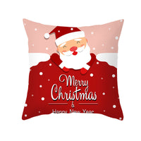 HKM-114451 Cartoon Printed Peach Skin Christmas Pillowcase, 45x45cm