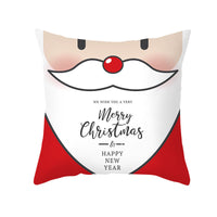 HKM-114451 Cartoon Printed Peach Skin Christmas Pillowcase, 45x45cm