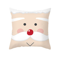 HKM-114451 Cartoon Printed Peach Skin Christmas Pillowcase, 45x45cm