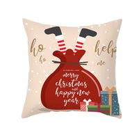 HKM-114451 Cartoon Printed Peach Skin Christmas Pillowcase, 45x45cm