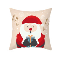 HKM-114451 Cartoon Printed Peach Skin Christmas Pillowcase, 45x45cm