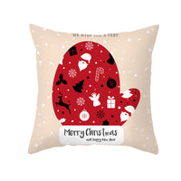 HKM-114451 Cartoon Printed Peach Skin Christmas Pillowcase, 45x45cm