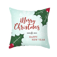 HKM-114451 Cartoon Printed Peach Skin Christmas Pillowcase, 45x45cm