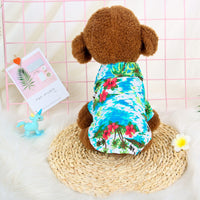 HKM-114579 Hawaiian Print Casual Dog Shirt for Small Dogs and Cats - Breathable, Comfortable, Easy to Wear