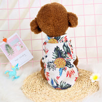 HKM-114579 Hawaiian Print Casual Dog Shirt for Small Dogs and Cats - Breathable, Comfortable, Easy to Wear